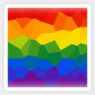 Gay Pride Flag subtle Geometric Design Sticker